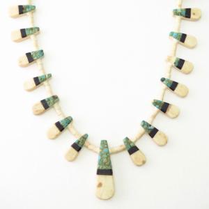 Antique Kewa/SantoDomingo Tub Depression Necklace  c.1930～