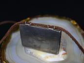 Antique Mexican Stamped Silver Pill Box Top Necklace c.1920～