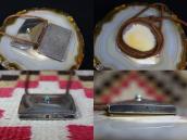 Antique Mexican Stamped Silver Pill Box Top Necklace c.1920～