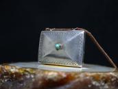 Antique Mexican Stamped Silver Pill Box Top Necklace c.1920～