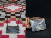 Antique Mexican Stamped Silver Pill Box Top Necklace c.1920～