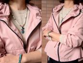 Old Zuni Heishi Necklace w/Chip Inlay 『Mickey』 Top  c.1980～