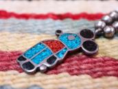 Old Zuni Heishi Necklace w/Chip Inlay 『Mickey』 Top  c.1980～