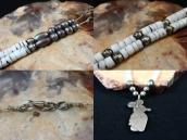 Old Zuni Heishi Necklace w/Chip Inlay 『Mickey』 Top  c.1980～