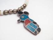 Old Zuni Heishi Necklace w/Chip Inlay 『Mickey』 Top  c.1980～