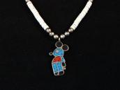 Old Zuni Heishi Necklace w/Chip Inlay 『Mickey』 Top  c.1980～