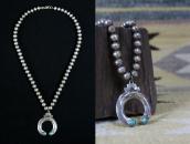 Antique Hopi Silver Beads w/Hollow Naja Top Necklace c.1930～