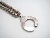 Antique Hopi Silver Beads w/Hollow Naja Top Necklace c.1930～