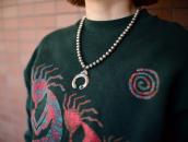 Antique Hopi Silver Beads w/Hollow Naja Top Necklace c.1930～