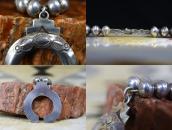 Antique Hopi Silver Beads w/Hollow Naja Top Necklace c.1930～