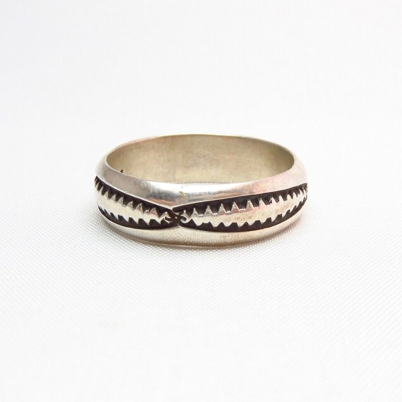 OLDPAWN Veiner Stamped Silver Ring  c.1990～