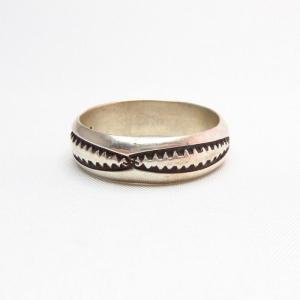 OLDPAWN Veiner Stamped Silver Ring  c.1990～