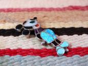 Vintage Zuni Multi-Stone Inlay 『Mickey』 Top Necklace c.1975～