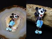 Vintage Zuni Multi-Stone Inlay 『Mickey』 Top Necklace c.1975～