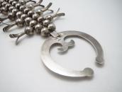 【NAVAJO GUILD】Squash Blossom Naja Necklace in Silver c.1950