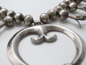 【NAVAJO GUILD】Squash Blossom Naja Necklace in Silver c.1950
