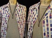 Vtg Zuni Multi-Stone Inlay Thunderbird Fob Necklace  c.1940～