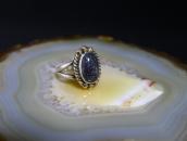 Old Navajo Top Grade Turquoise Ring in Silver & Gold c.1980～