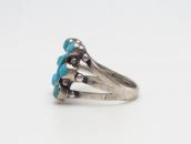 Old Zuni Butterfly Motif? Turquoise Cluster Ring  c.1965～