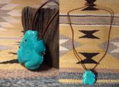 Vtg 18K Gold Pin&Pendant w/Zuni Turquoise Frog Fetish in1977