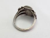 Antique Navajo Silver Men's Ring w/Sq. Green TQ  c.1935～
