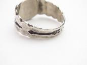 Atq CrossedArrows Stamped T-bird Applique Men's Ring c.1930～