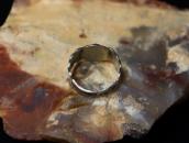 Atq CrossedArrows Stamped T-bird Applique Men's Ring c.1930～