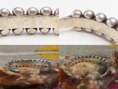 Vintage Navajo Turquoise Row Heavy Cuff Bracelet  c.1925～