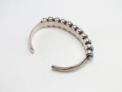 Vintage Navajo Turquoise Row Heavy Cuff Bracelet  c.1925～