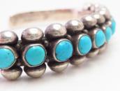 Vintage Navajo Turquoise Row Heavy Cuff Bracelet  c.1925～