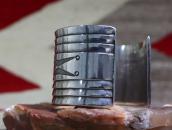 Attr.to【NAVAJO GUILD】Chiseled Ingot Silver Wide Cuff c.1935～