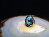 Atq Navajo/Pueblo SplitShank Ring w/Royston Turquoise c.1940
