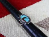 Atq Navajo/Pueblo SplitShank Ring w/Royston Turquoise c.1940