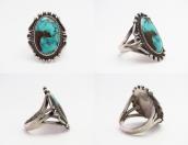 Atq Navajo/Pueblo SplitShank Ring w/Royston Turquoise c.1940