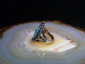 Atq Navajo/Pueblo SplitShank Ring w/Royston Turquoise c.1940