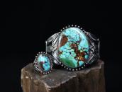 Atq Navajo/Pueblo SplitShank Ring w/Royston Turquoise c.1940