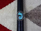 Atq Navajo/Pueblo SplitShank Ring w/Royston Turquoise c.1940