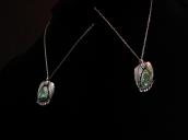 【Joe H. Quintana】Leaf w/Green Turquoise Top Necklace c.1960～