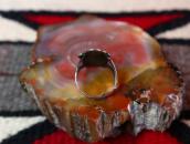 Antique Thunderbird Face Silver Ring w/Sq. Turquoise c.1930～