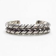 Atq Navajo 2 Strand Heavy Twisted Triangle Wire Cuff c.1930～