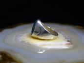 Vtg Navajo Hi-Grade Nevada Blue Turquoise Seal Ring c.1950～