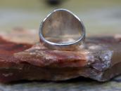 Vtg Navajo Hi-Grade Nevada Blue Turquoise Seal Ring c.1950～