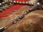 Vintage Bench Made Stamped Silver Bead Necklace  c.1950～