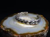 Vtg Navajo Stamped Double Twisted Triangle Wire Cuff c.1935～