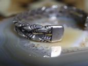 Vtg Navajo Stamped Double Twisted Triangle Wire Cuff c.1935～