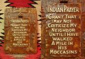 Vintage Indian Prayer Wood Composite Proverb Plaque  c.1940～