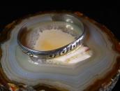 Antique Navajo Stamped Half-Round Wire Cuff Bracelet c.1920～