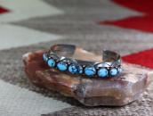 Vintage Navajo Gem Quality No.8 Turquoise Row Cuff  c.1950～