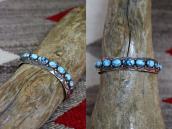 Vintage Navajo Gem Quality No.8 Turquoise Row Cuff  c.1950～