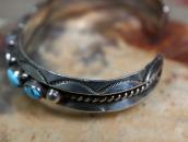 Vintage Navajo Gem Quality No.8 Turquoise Row Cuff  c.1950～